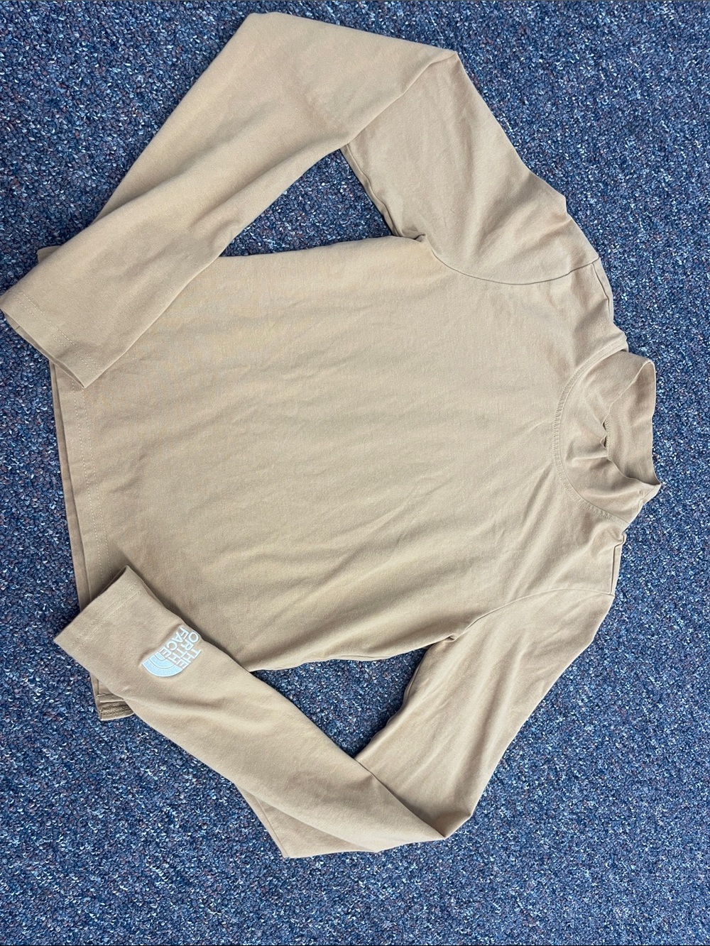 The North Face Beige Mock Neck Long Sleeve Top